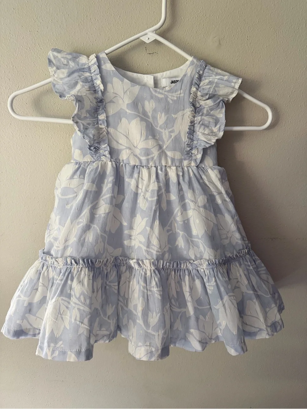 Jason WU. Beautiful Light Blue Floral Ruffle Baby Dress size 24 months